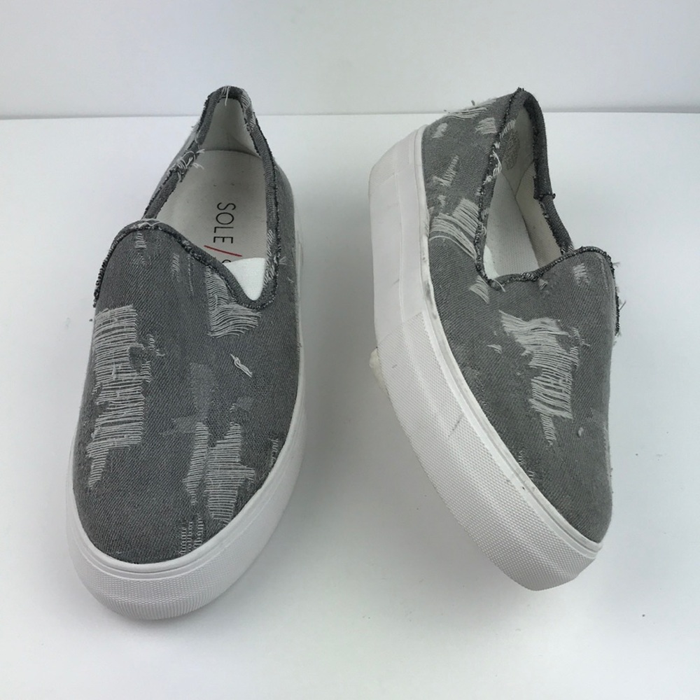 Sole Society Grey & White Sneakers